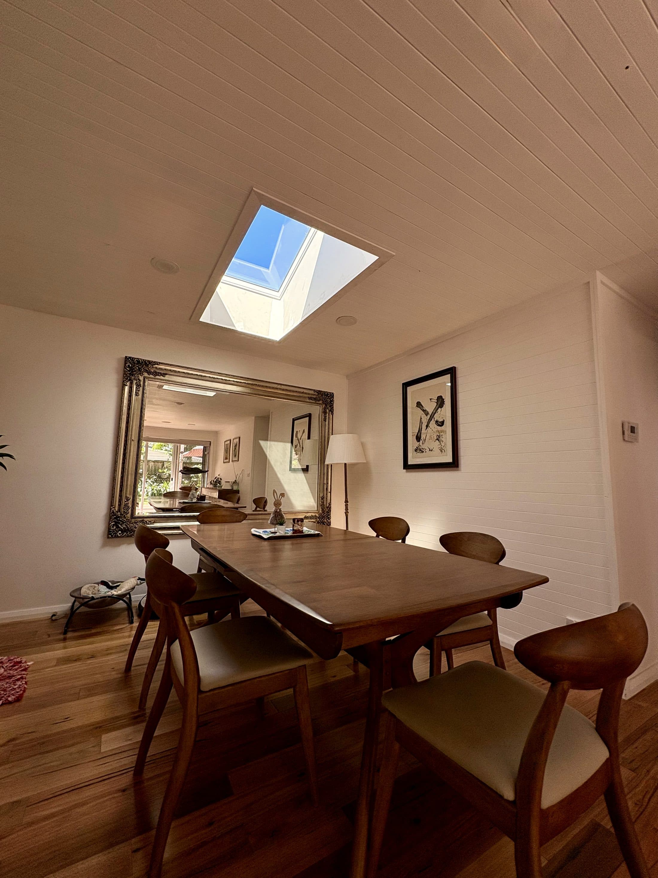 Pitched roof skylight, heritage dining