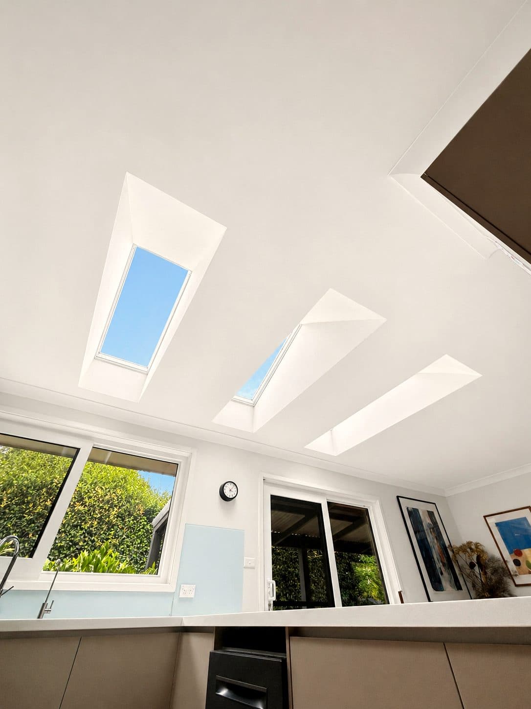Feature skylights, kitchen